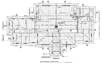 roof framing or plan view