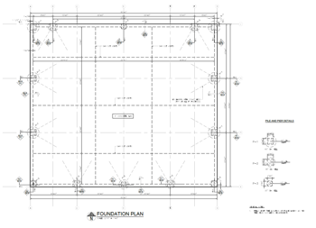 Foundation plan for Kitty Hawk Hanger