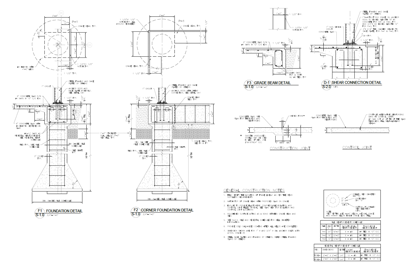 Foundation details for Kitty Hawk Hanger