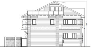 Elevation view 2 of Blue Bonnet Single Family Residence